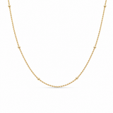 14k Yellow Gold Rope with Beads Necklaces 18"