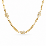 10k Yellow Gold Monaco with Butterflies Necklaces 17.5"