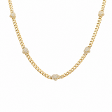 10k Yellow Gold Monaco with Heart Necklaces 17.5"