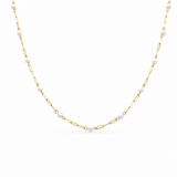 14k Yellow Gold Pearl Necklaces 20"