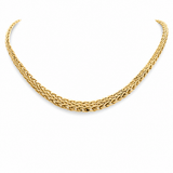 14k Yellow Gold Fancy Link Necklace 17"