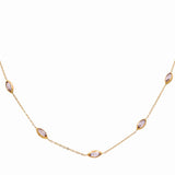 14K Yellow Gold  Fashion  with Cz Necklace