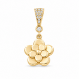 14K Yellow Gold Flower Pendant
