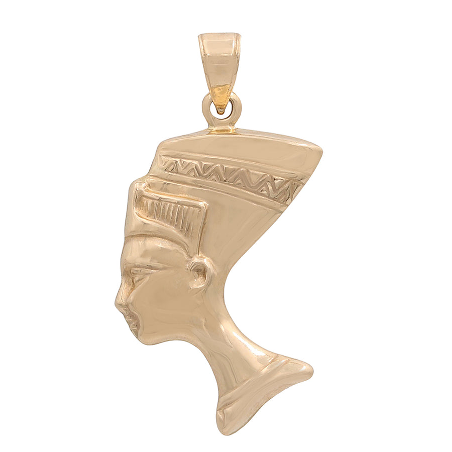 A Miral Jewelry 14K Yellow Gold Nefertiti pendant.