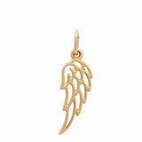 14K Yellow Gold Angel Wings Pendant