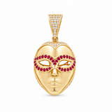 14K Yellow Gold Figure Medal Pendant