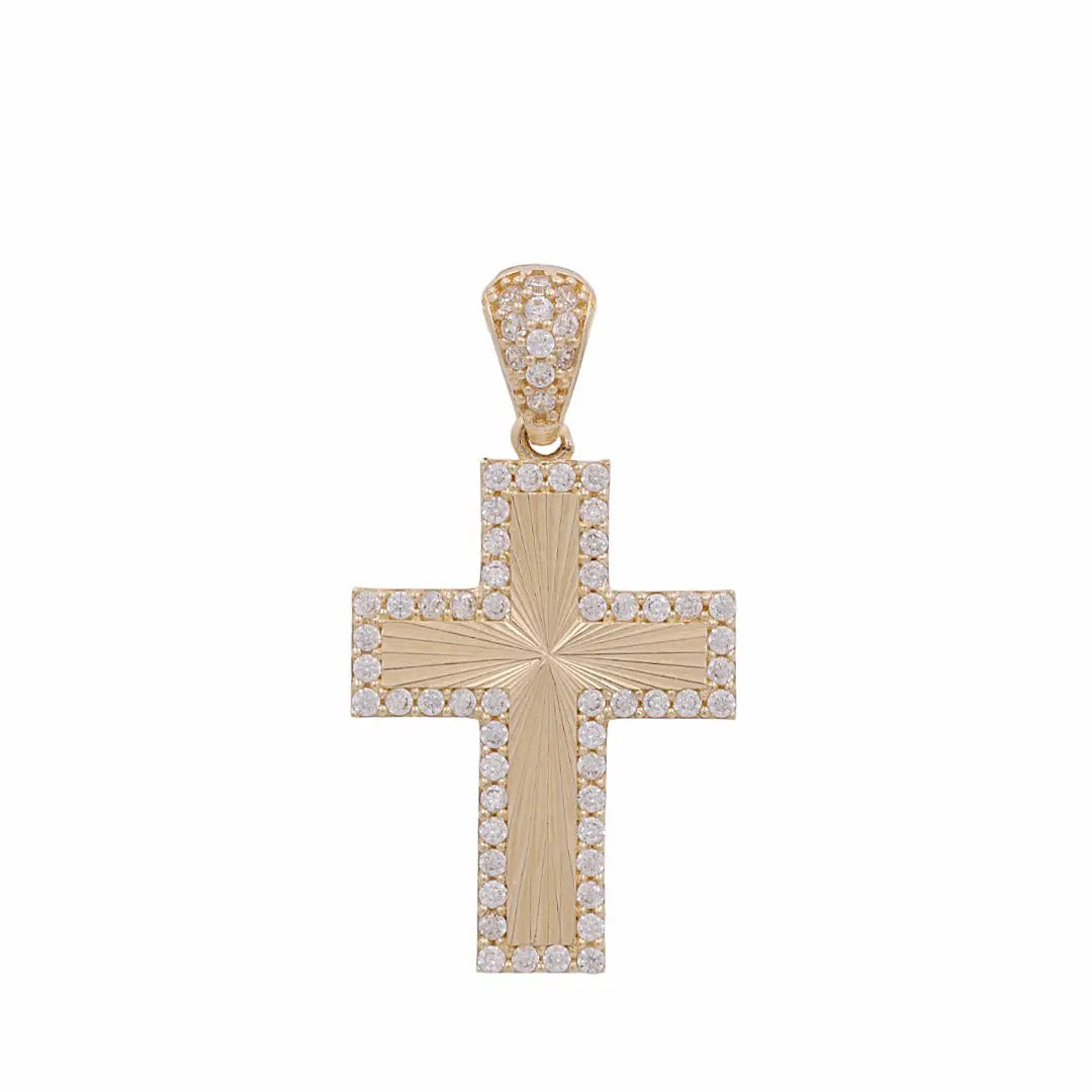14K Yellow Gold Cross Pendant Miral Jewelry