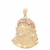 14K  Two Tone Yellow/Rose Gold Jesus Pendant