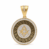 14K Yellow  Gold Masonic Symbol Pendant
