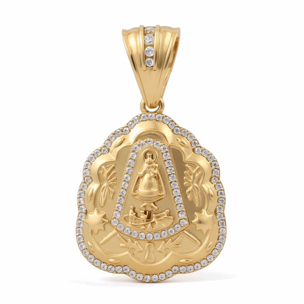 10K Yellow Gold Caridad del Cobre Unisex Pendant