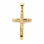 14K Yellow  Gold Crucifix Pendant