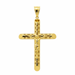 10K Yellow Gold Crucifix Unisex Pendant