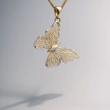 14K Yellow Gold Butterfly Pendant