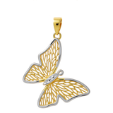 14K Yellow Gold Butterfly Pendant