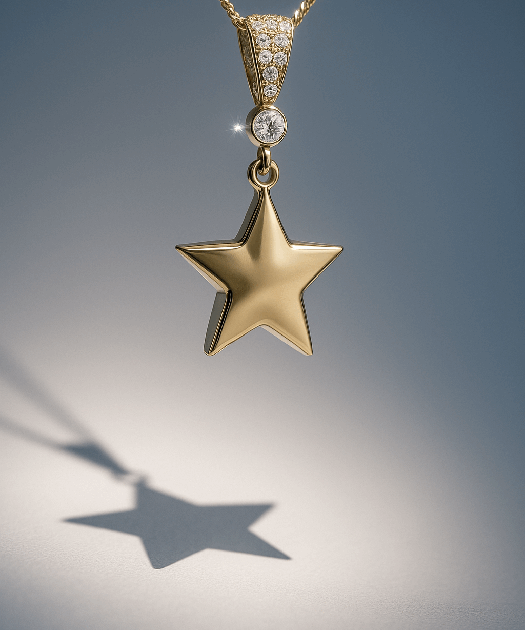 14K Yellow Gold Star Pendant