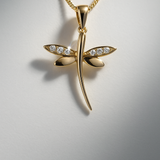 14K Yellow Gold Dragonfly Pendant
