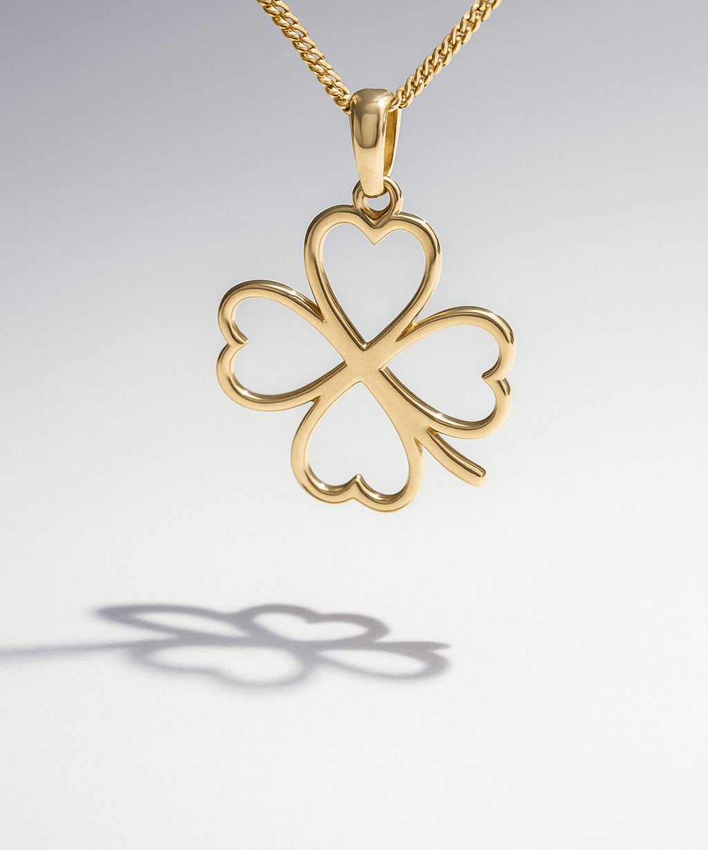 14K Yellow Gold Flower Pendant