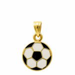 14K Yellow Gold Soccer Ball Pendant