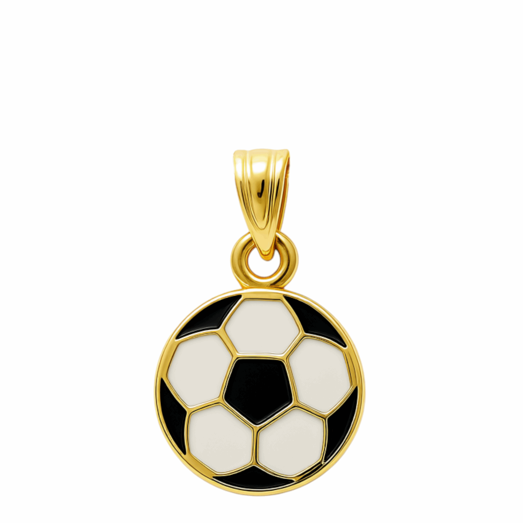 14K Yellow Gold Soccer Ball Pendant
