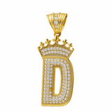 10K Yellow Gold Inicial D with Cz Pendant