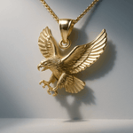 10K Yellow Gold Eagle Pendant