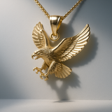 10K Yellow Gold Eagle Pendant