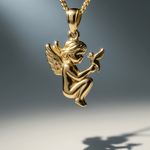 10K Yellow Gold Angel Pendant