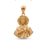 14K Yellow Gold Satin Judas Pendant