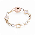 14K Gold Fashion Heart Locket Women's Bracelet Miral Jewelry