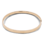 Discover the elegance of the Miral Jewelry 14K Yellow Gold Fashion Bangle, a thin and luxurious bracelet featuring a smooth finish and a secure clasp.