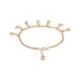 14K Yellow Gold Charms Women's Bracelet