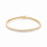 14K Yellow Gold Tenis With Cz Women's Bracelet