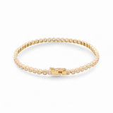 14K Yellow Gold Tenis With Cz Women's Bracelet