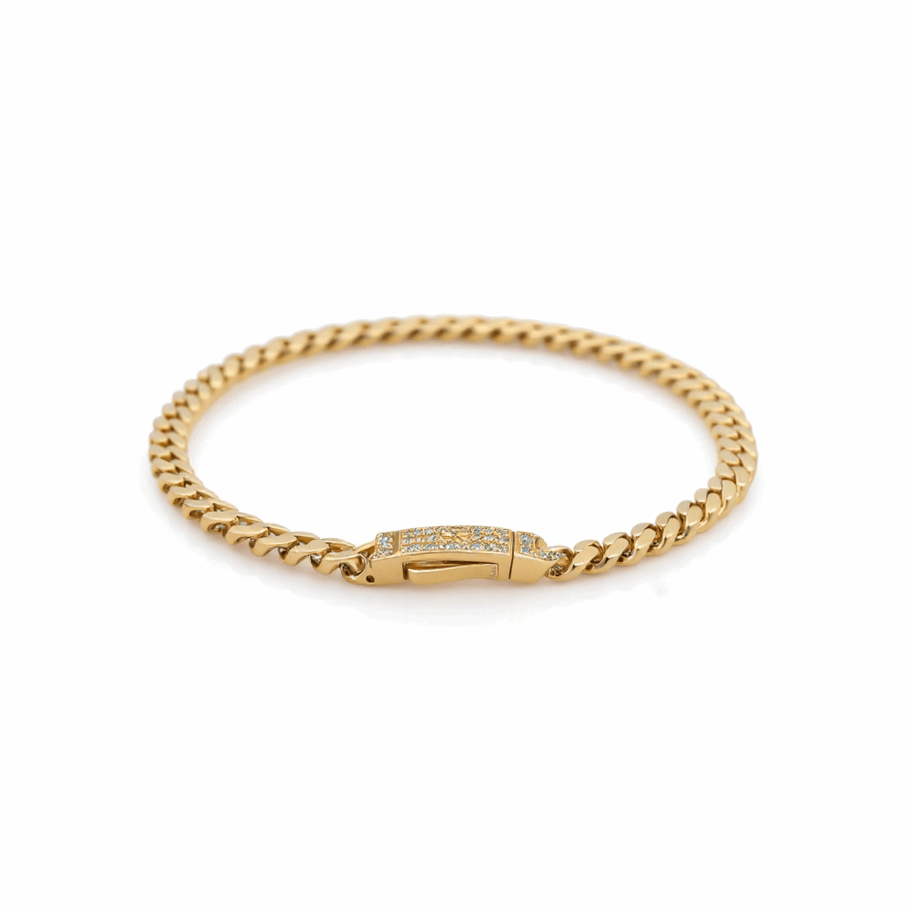 14K Yellow Gold Monaco Anklet Bracelet