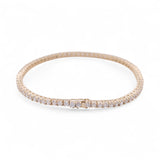 14K Yellow Gold Tennis with Cz Women's Bracelet