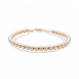 14K Yellow Gold Beads Women's Bracelet