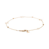 14K Yellow Gold  Hearts Ankle Bracelet