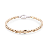 14K Two Tone White/Yellow Gold Fancy Link Women's Bracelet