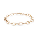 14K Yellow Gold Diamond Cut Fancy Link Women's Bracelet