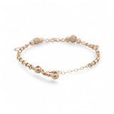 14K Yellow Gold Charms with Cz Women's Bracelet