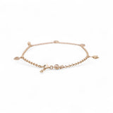 14K Yellow Gold Ankle with Charms Bracelet