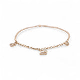 14K Yellow Gold Ankle with Charms Bracelet