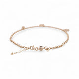 14K Yellow Gold Ankle with Charms Bracelet