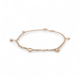 14K Yellow Gold Ankle with Charms Bracelet