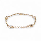 14K Yellow Gold Flower Bracelet Kid