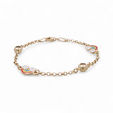14K Yellow Gold  Rainbow Bracelet Kid