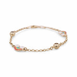 14K Yellow Gold  Rainbow Bracelet Kid