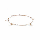 14K Yellow Gold Ankle with Charms Bracelet