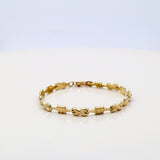 10K  Yellow Gold  Fancy Link Women's Bracelet