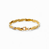 10K  Two Tone White/Yellow Fancy Link Women's Bracelet